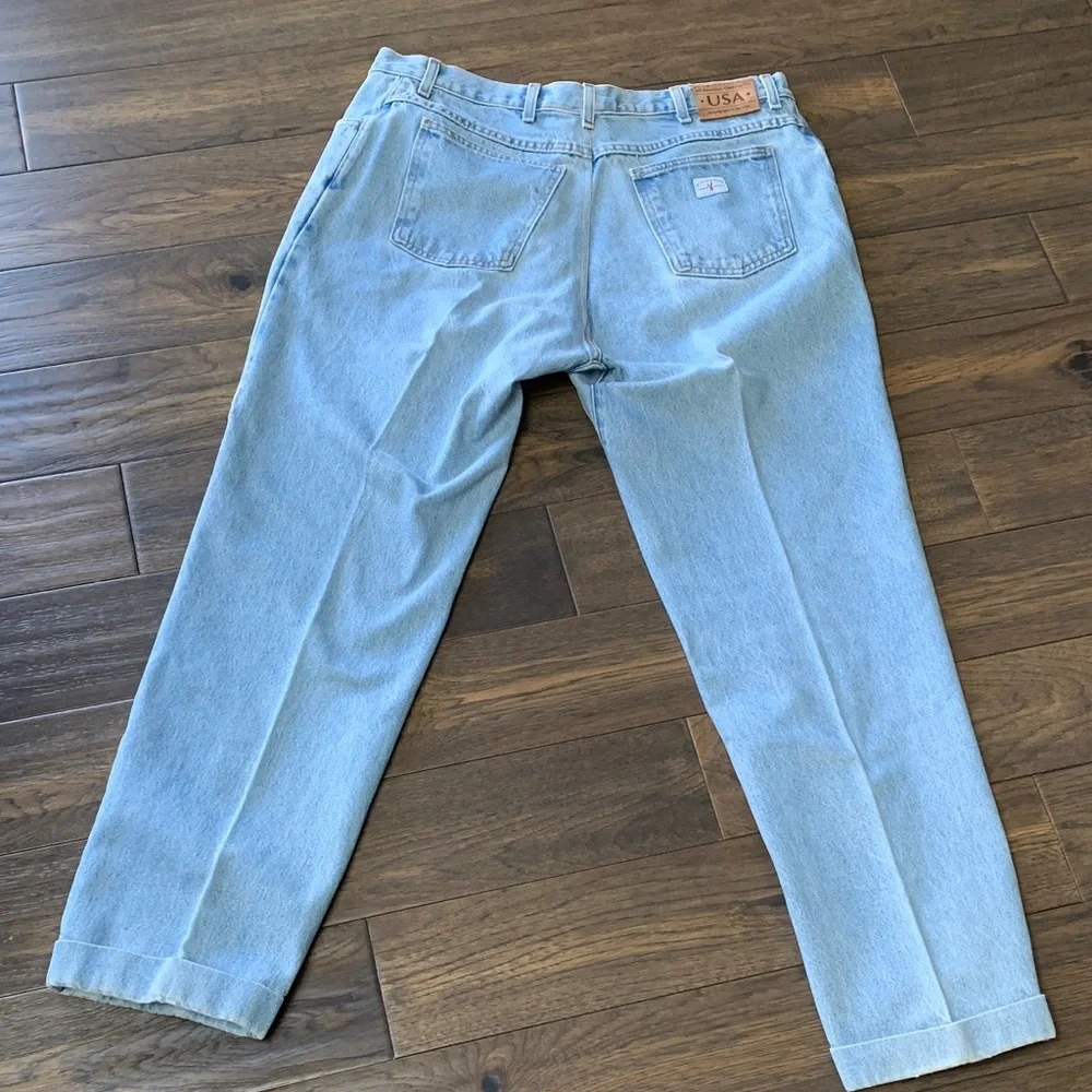 All American Clothing Classic Light Blue Relaxed Fit Jeans.Made in USA. SZ:39x32